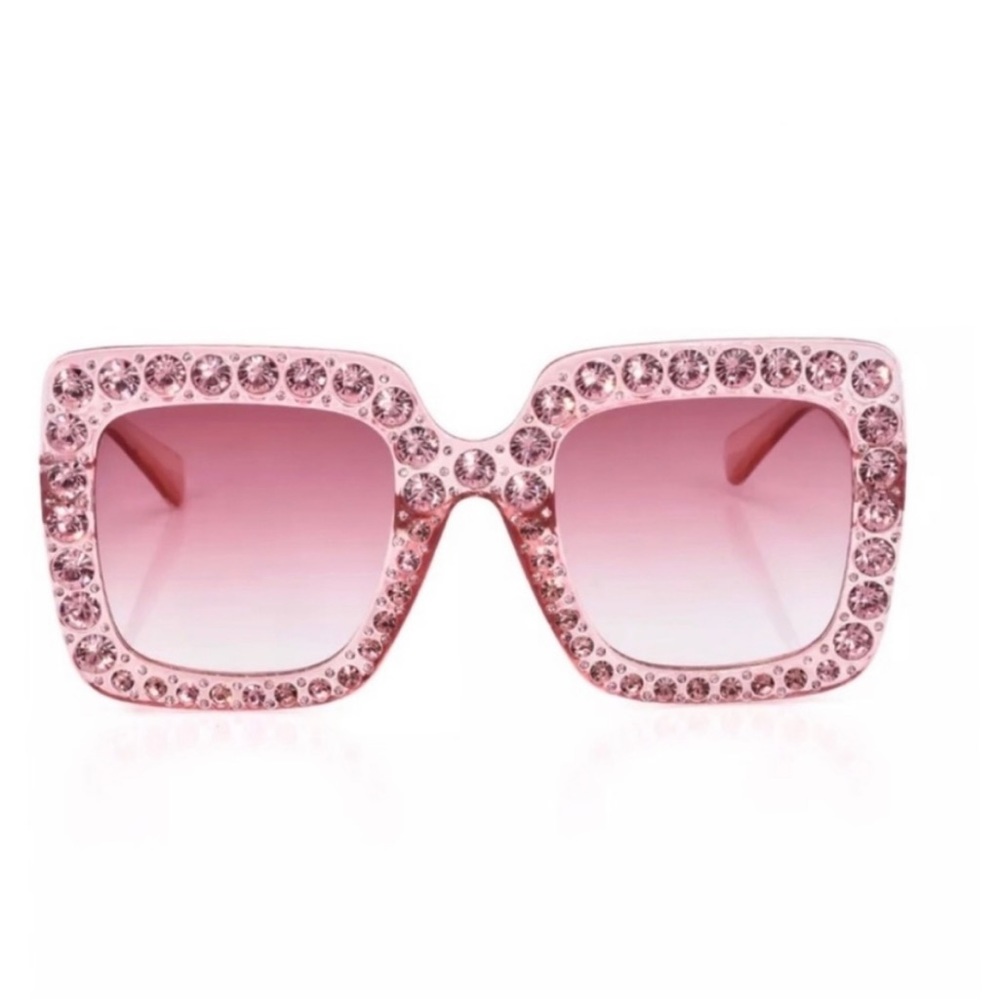 Pink Oversized Bling Sunglass